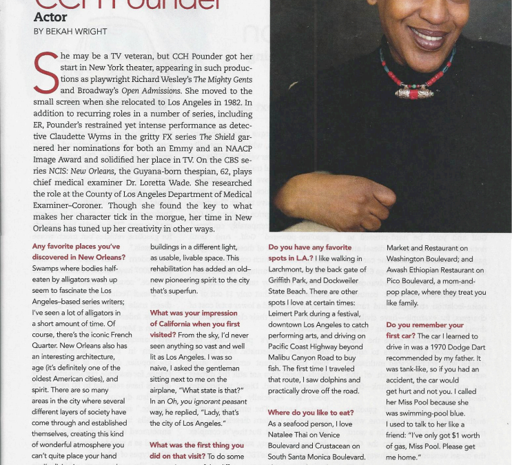 Westways Magazine: A Conversation With…CCH Pounder